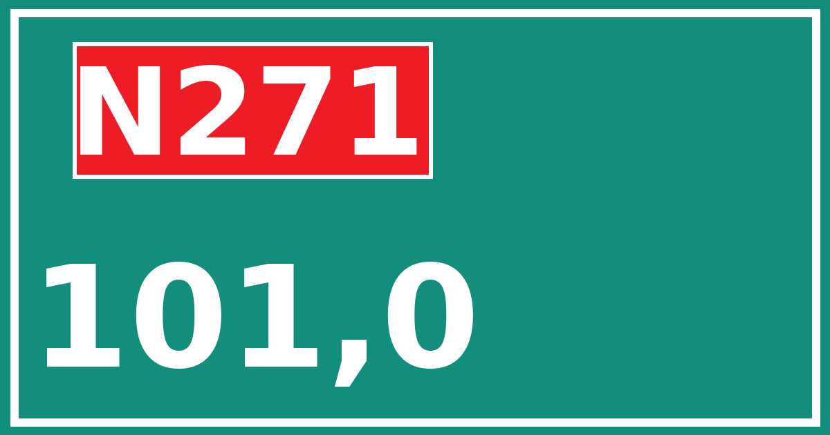 Hectometerbord N271 101,0