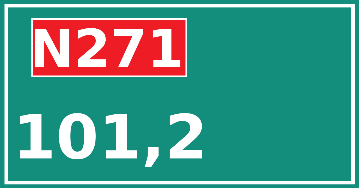 Hectometerbord N271 101,2