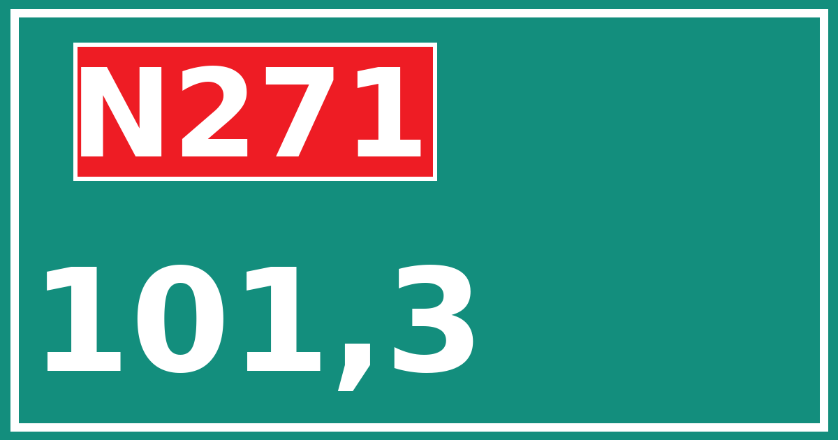 Hectometerbord N271 101,3
