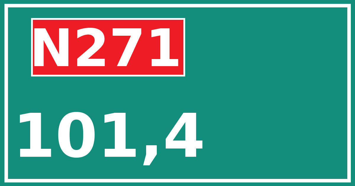 Hectometerbord N271 101,4
