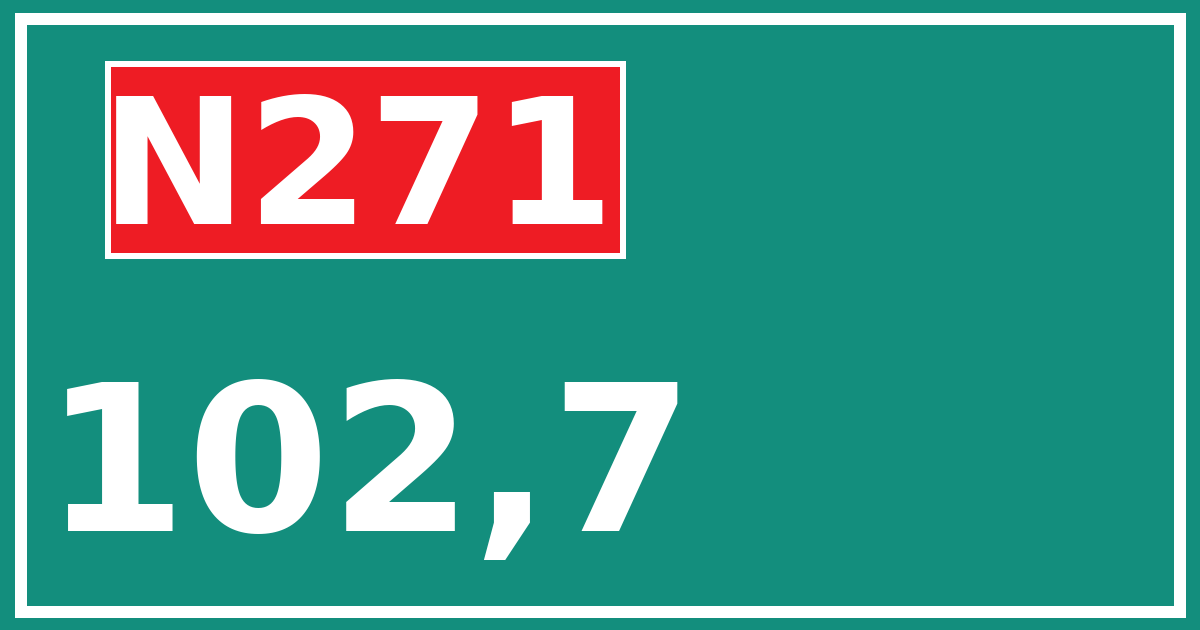 Hectometerbord N271 102,7