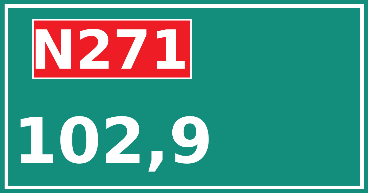 Hectometerbord N271 102,9