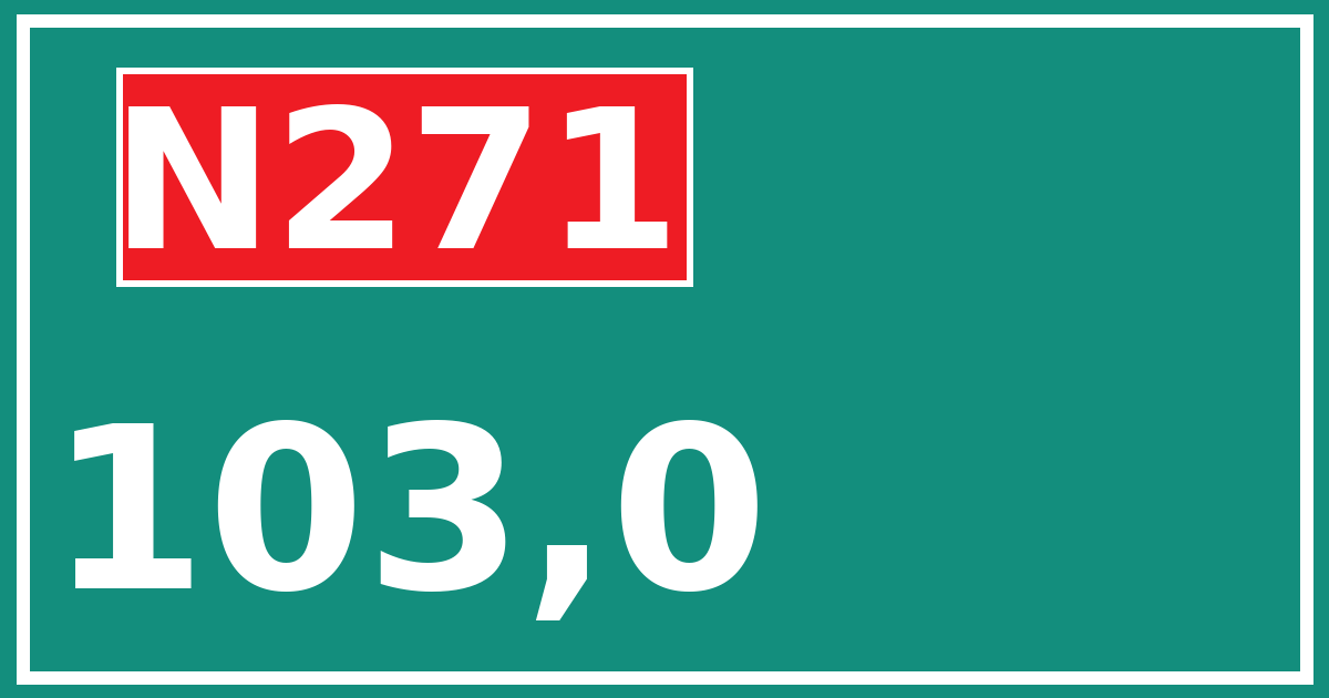 Hectometerbord N271 103,0
