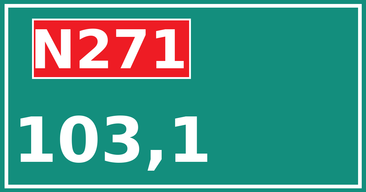 Hectometerbord N271 103,1
