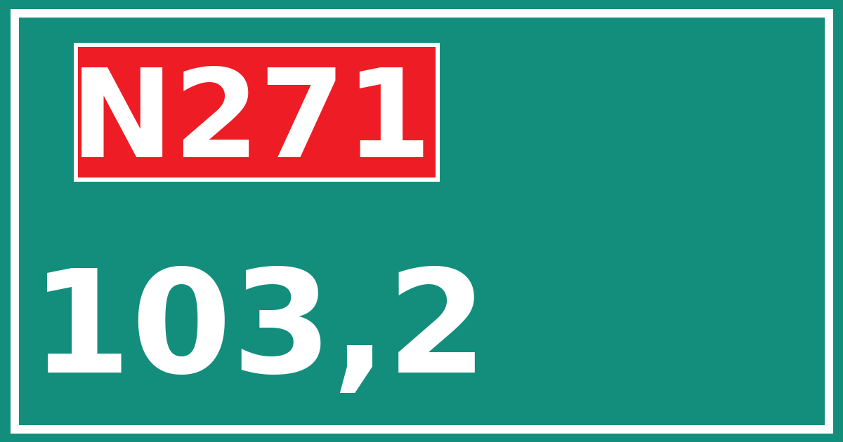 Hectometerbord N271 103,2