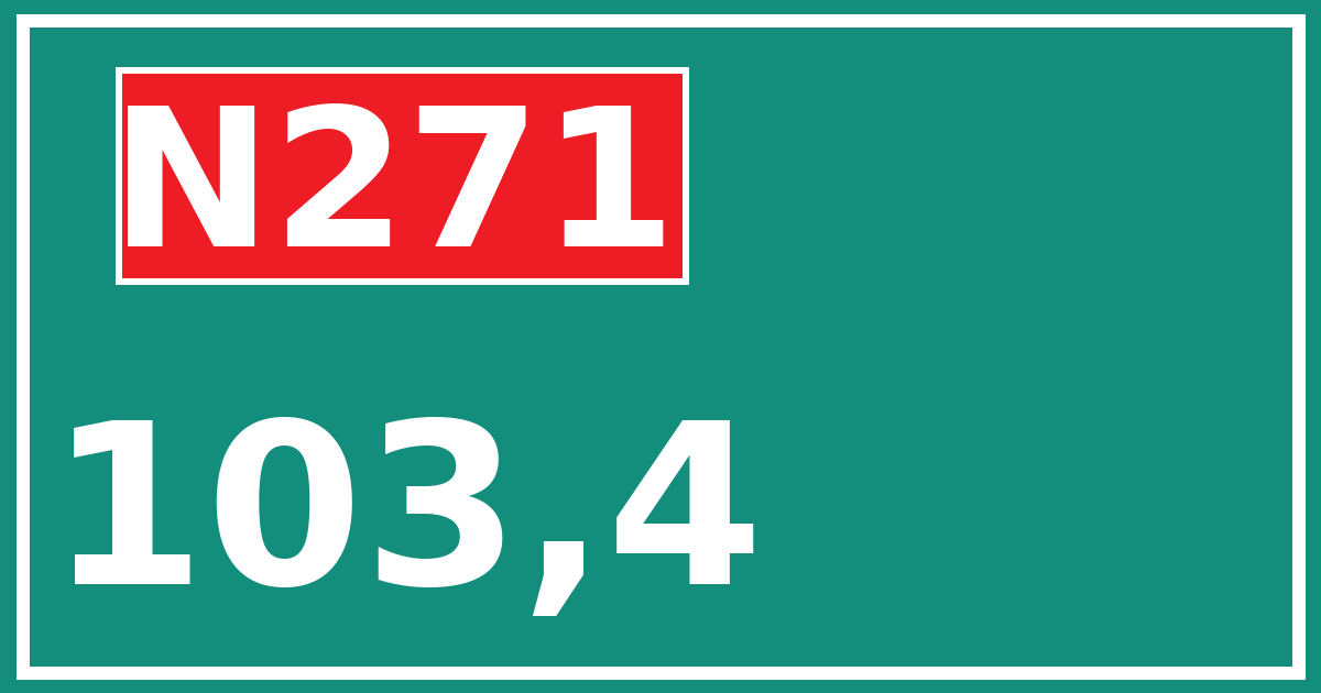 Hectometerbord N271 103,4