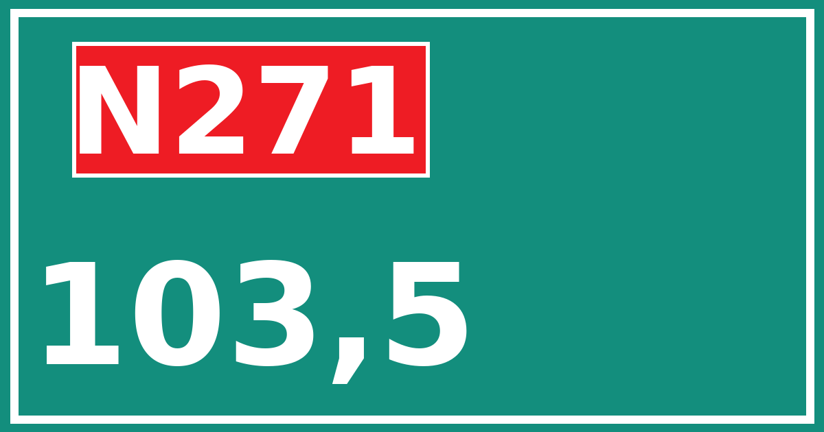 Hectometerbord N271 103,5