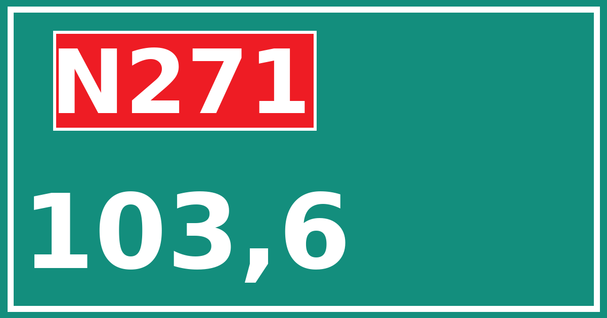 Hectometerbord N271 103,6