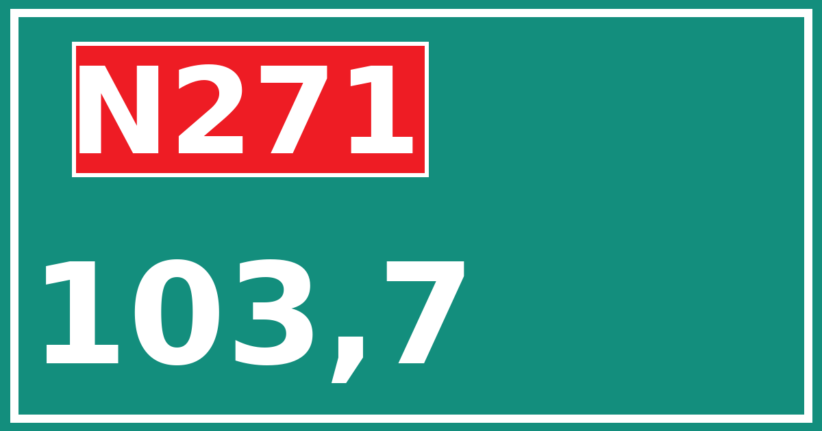 Hectometerbord N271 103,7