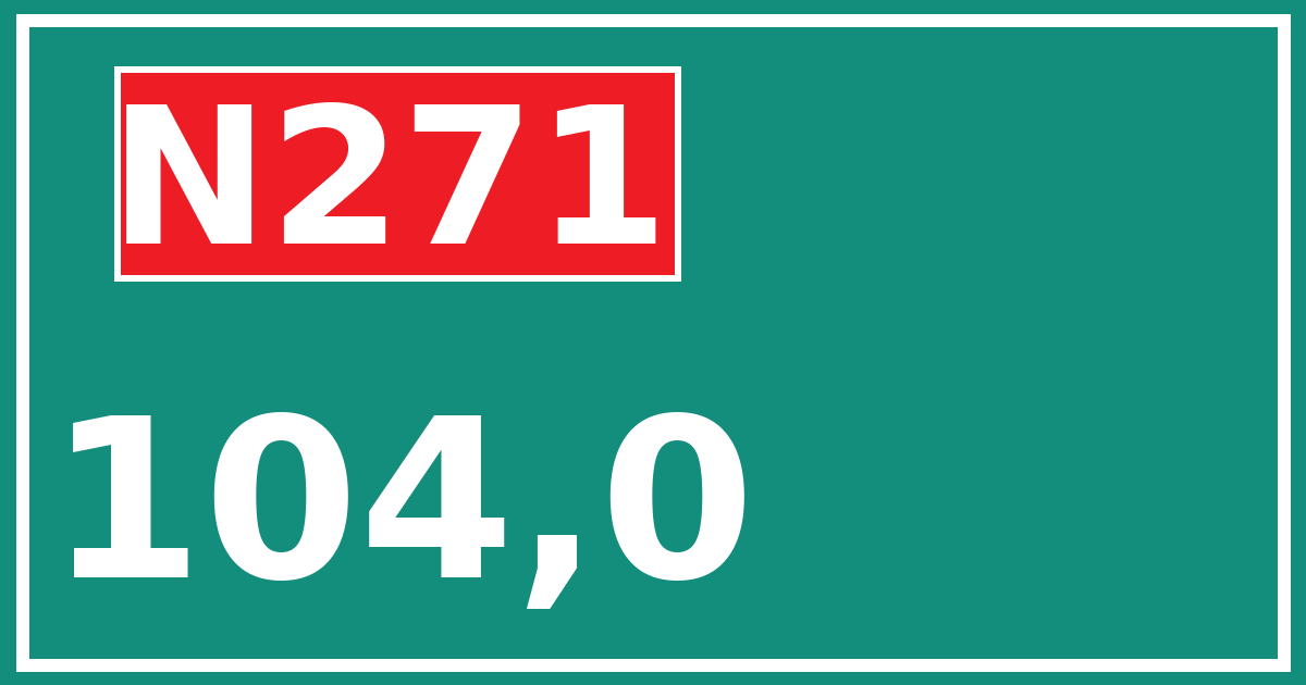 Hectometerbord N271 104,0