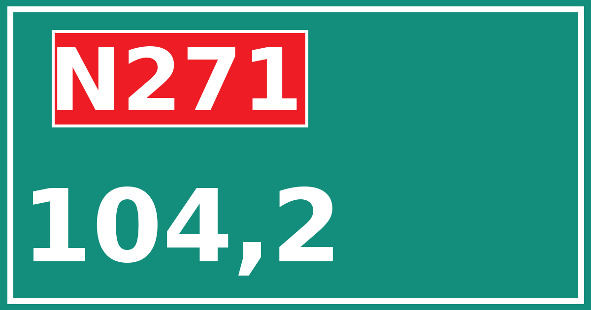 Hectometerbord N271 104,2