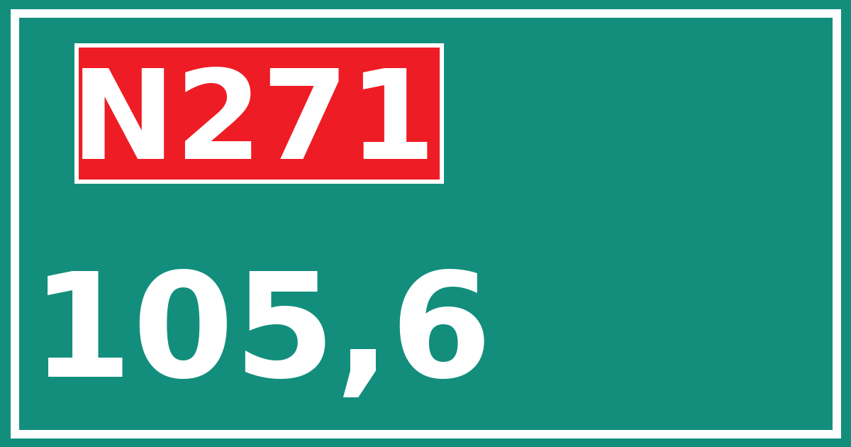 Hectometerbord N271 105,6