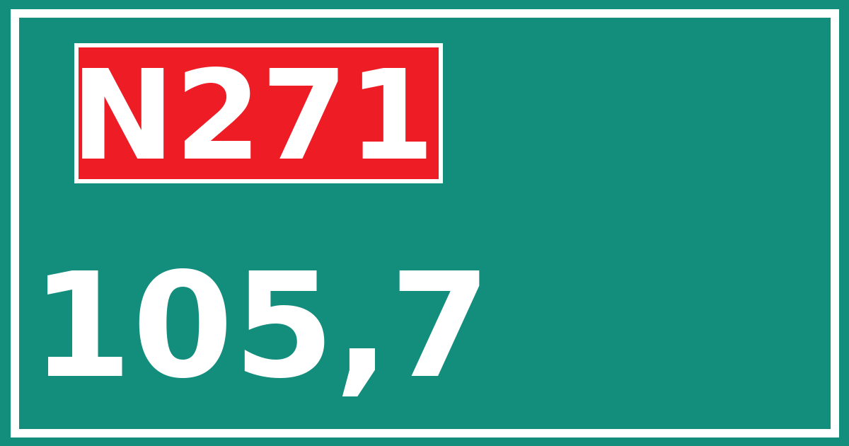 Hectometerbord N271 105,7