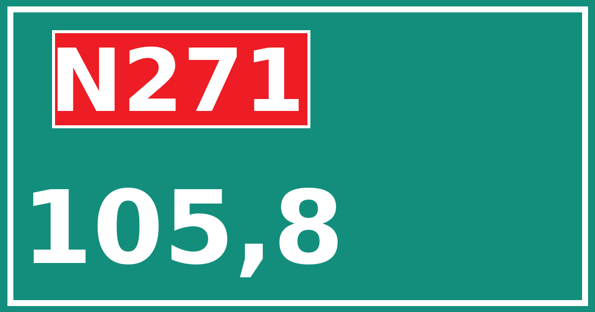 Hectometerbord N271 105,8