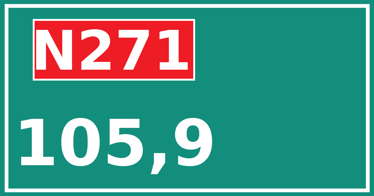 Hectometerbord N271 105,9
