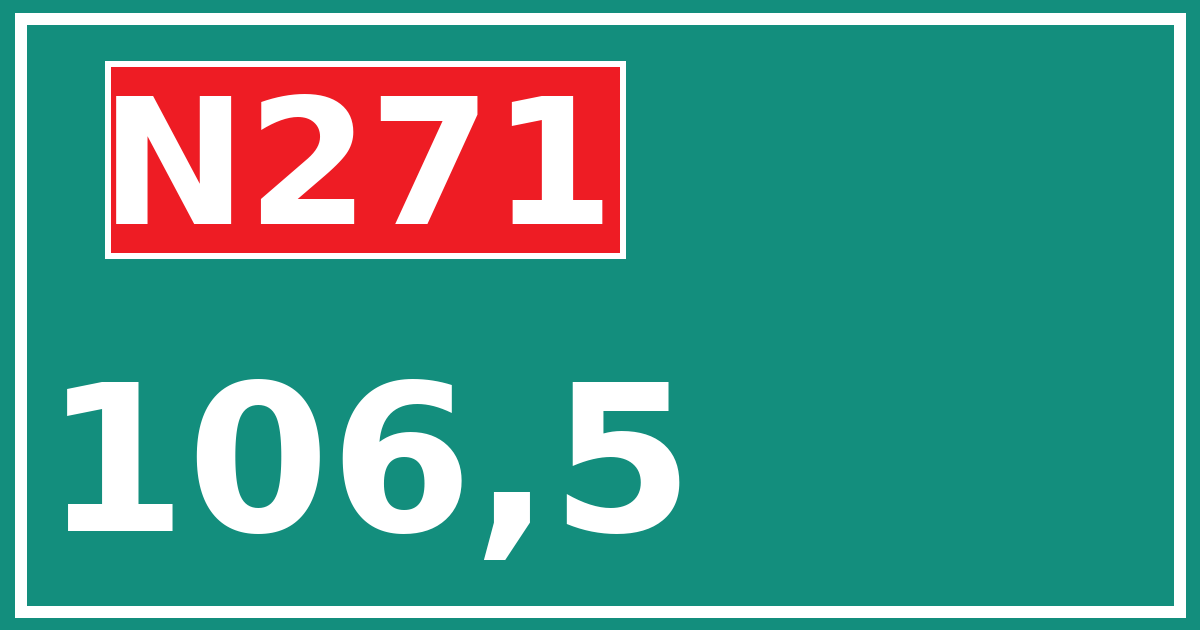 Hectometerbord N271 106,5