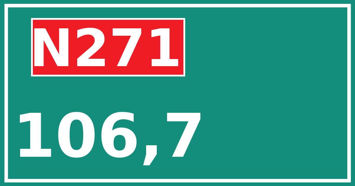Hectometerbord N271 106,7