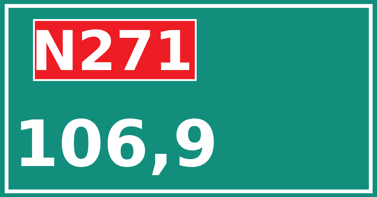 Hectometerbord N271 106,9