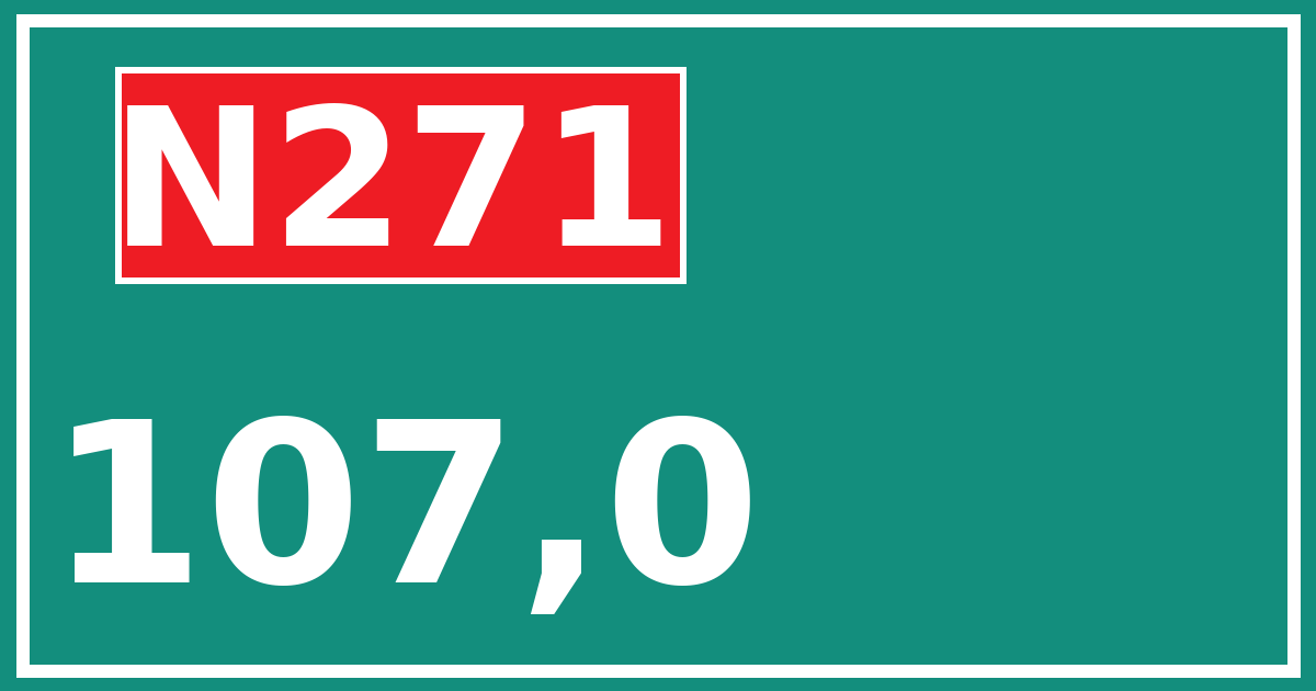 Hectometerbord N271 107,0