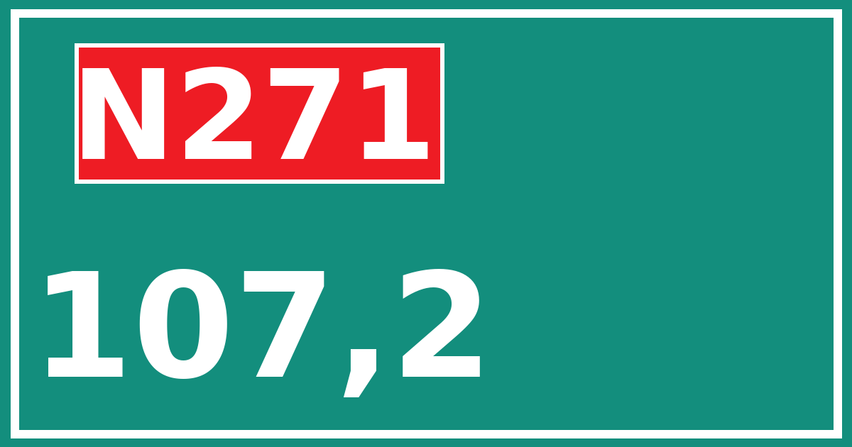 Hectometerbord N271 107,2
