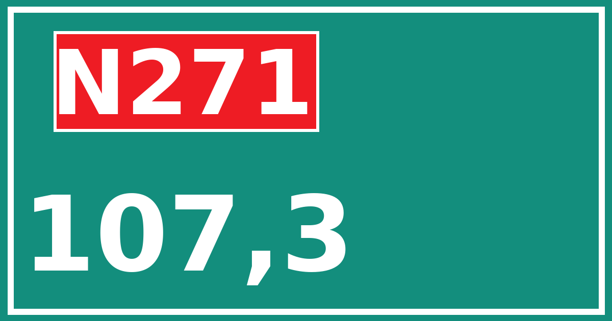 Hectometerbord N271 107,3