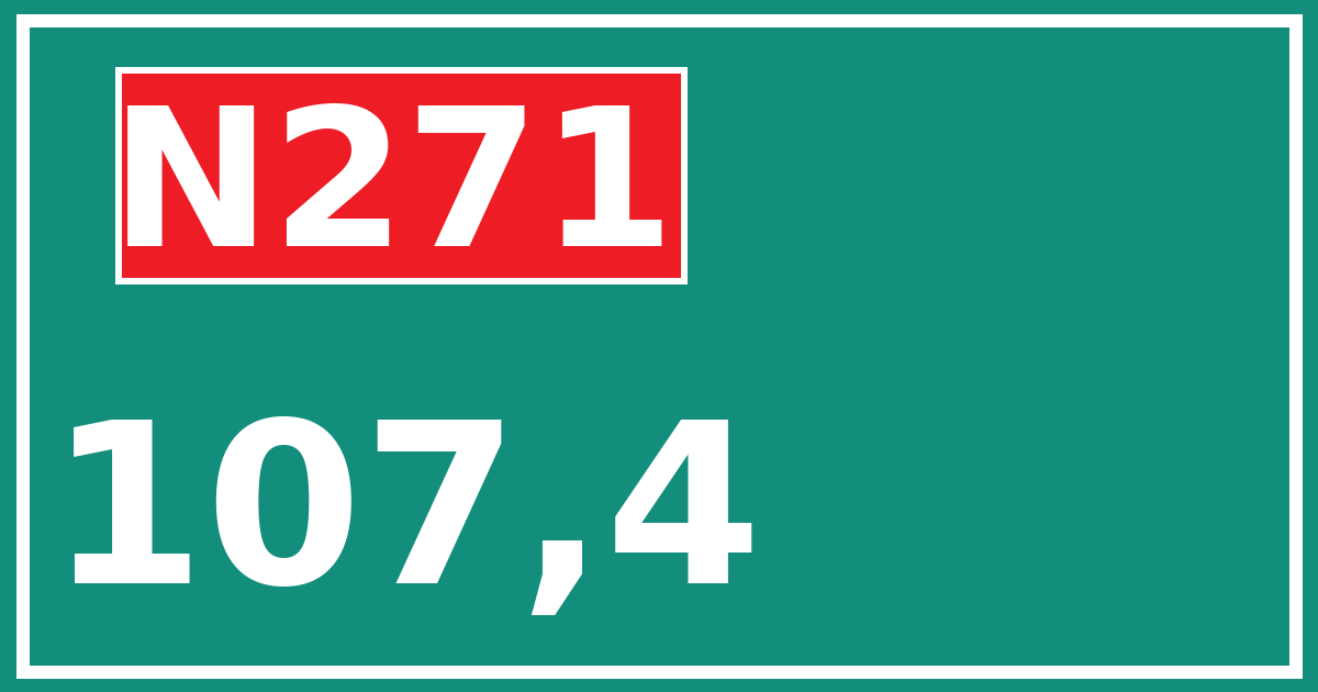 Hectometerbord N271 107,4
