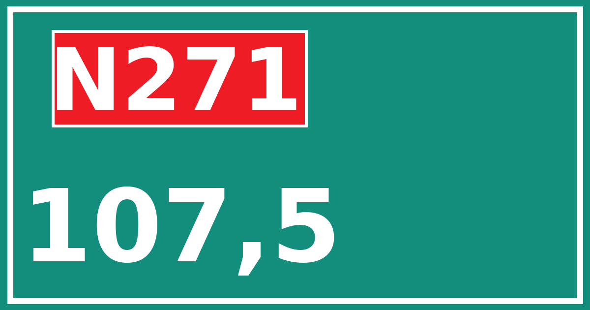 Hectometerbord N271 107,5