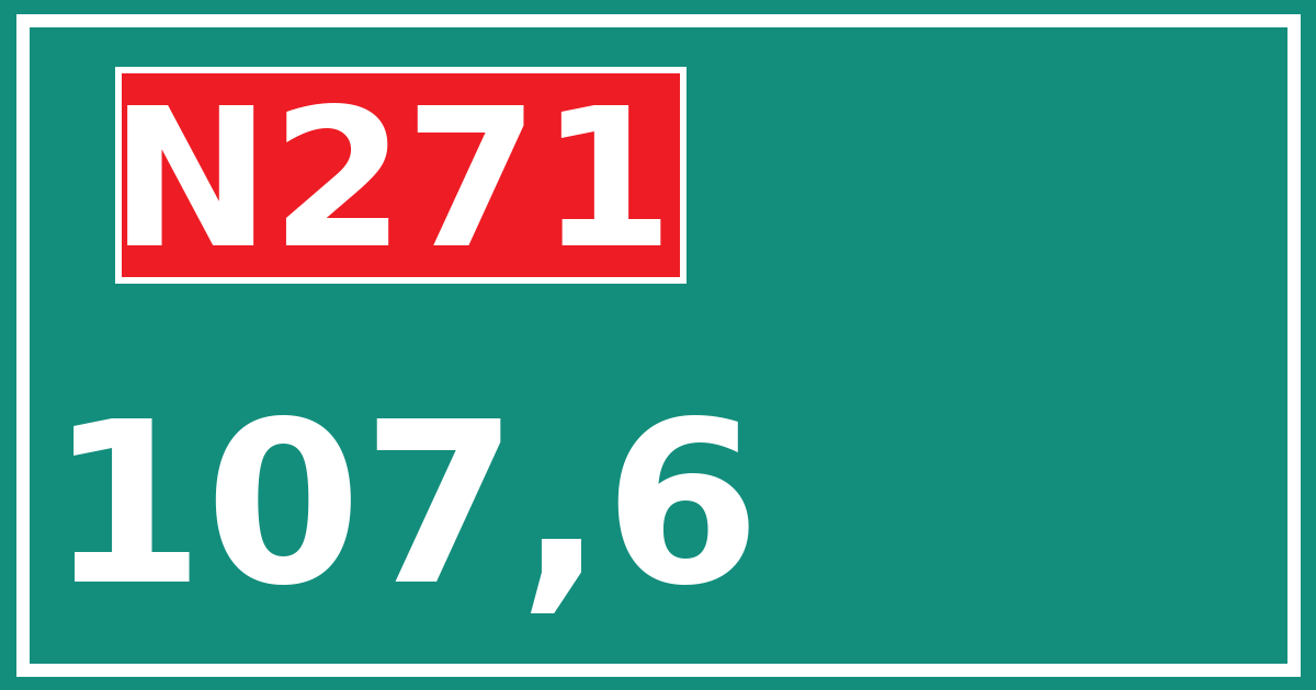 Hectometerbord N271 107,6