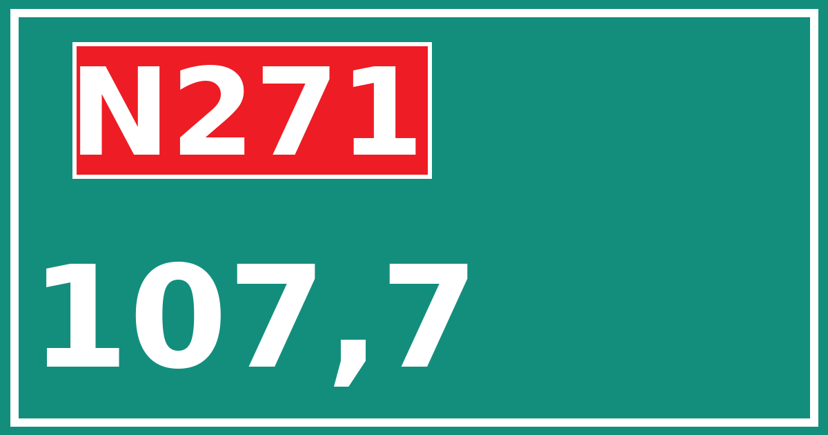 Hectometerbord N271 107,7