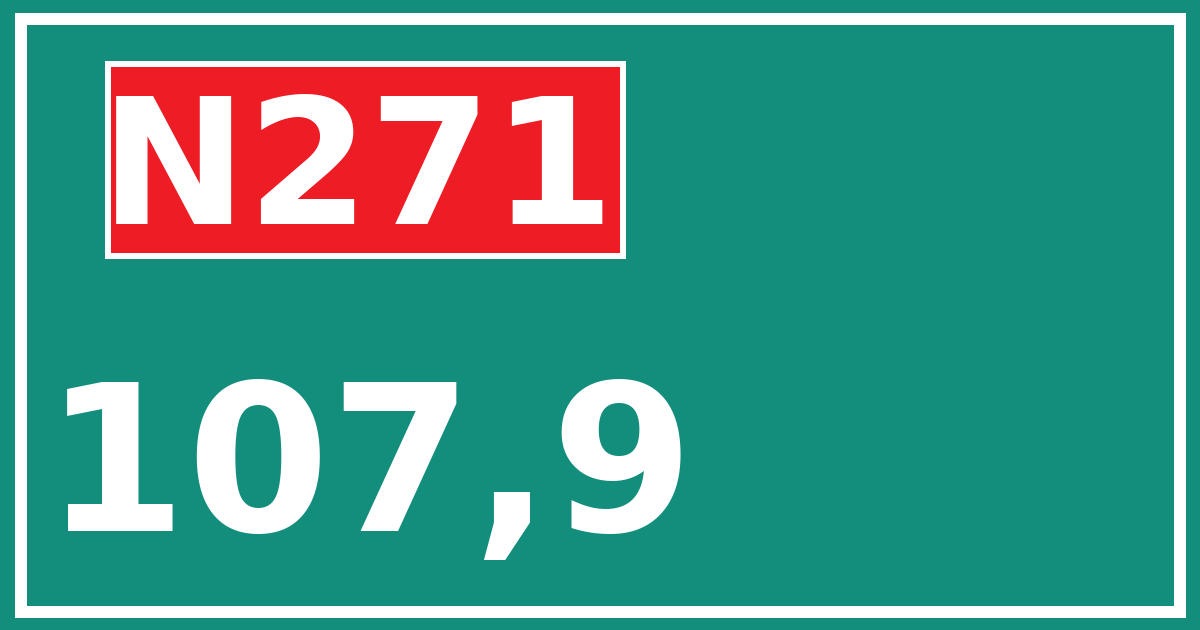 Hectometerbord N271 107,9