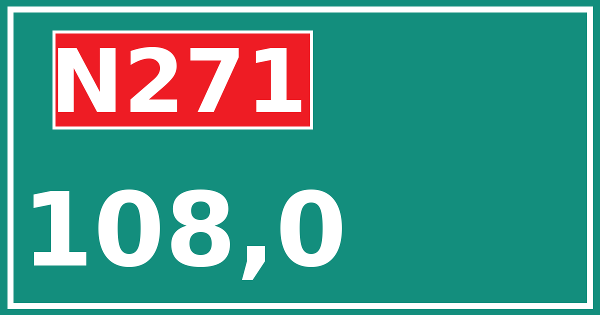 Hectometerbord N271 108,0