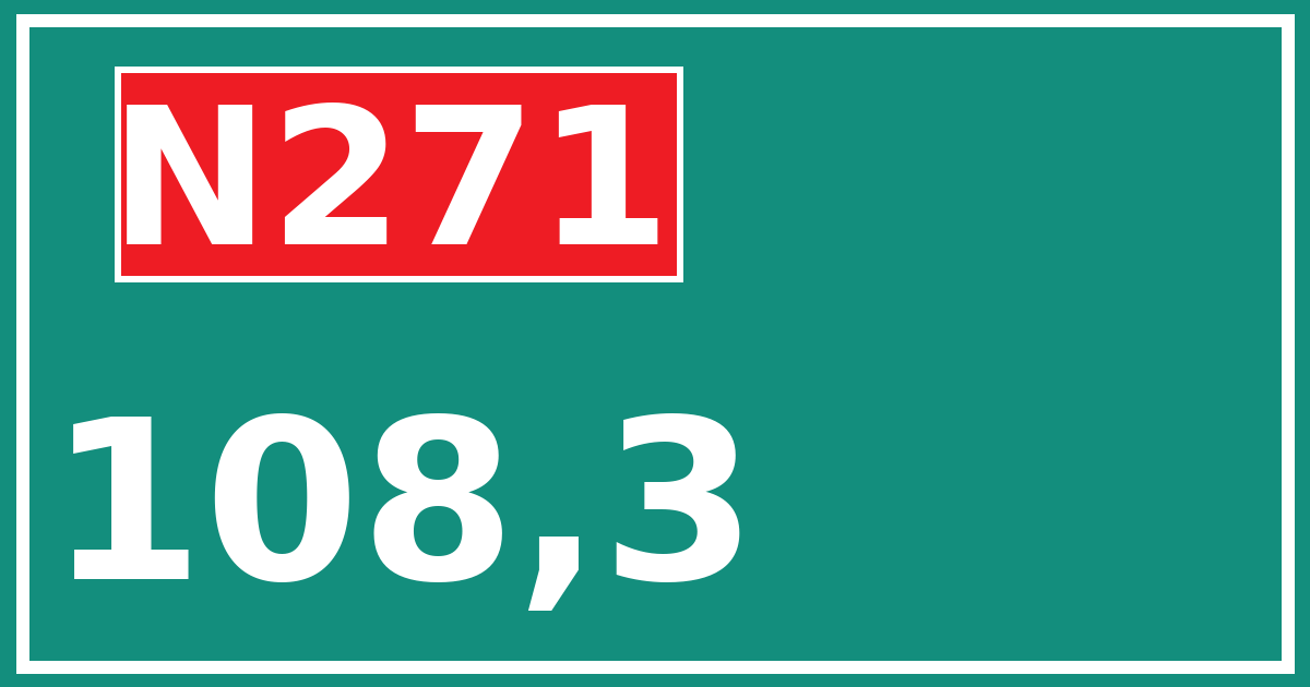Hectometerbord N271 108,3
