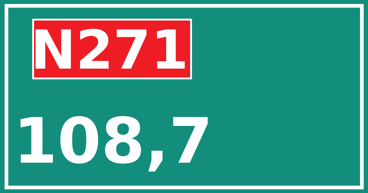 Hectometerbord N271 108,7