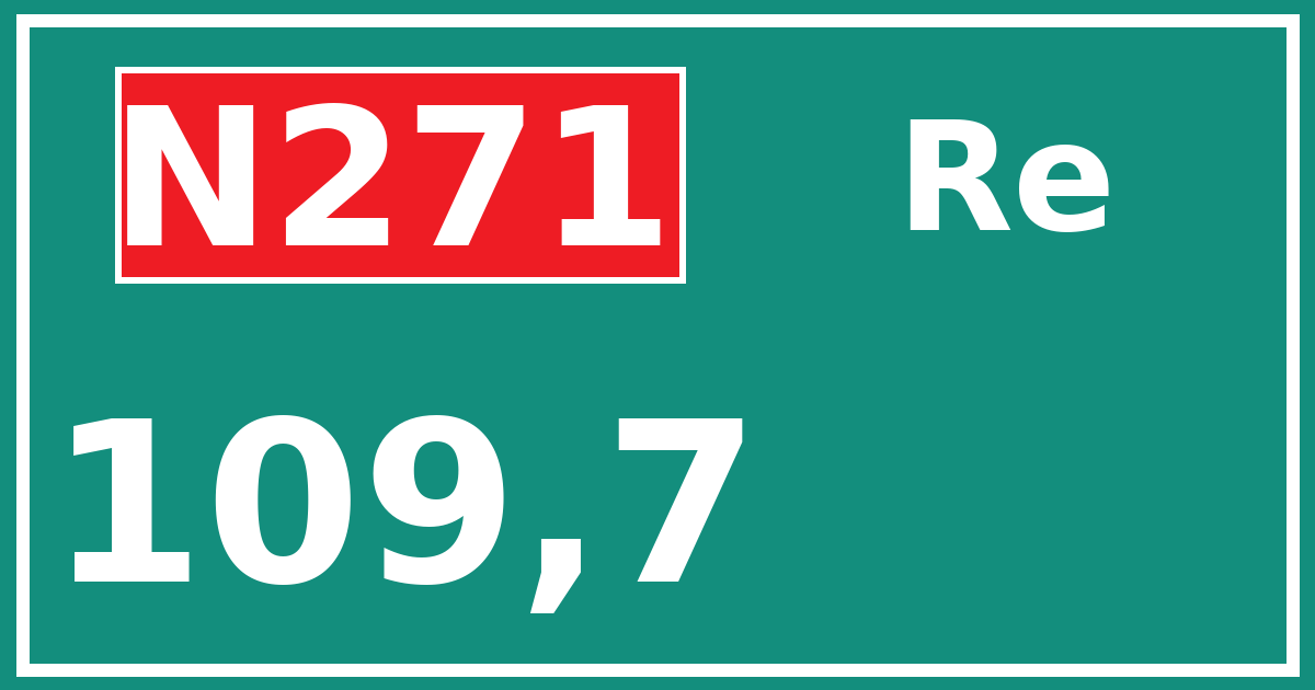 Hectometerbord N271 109,7 zijde Re