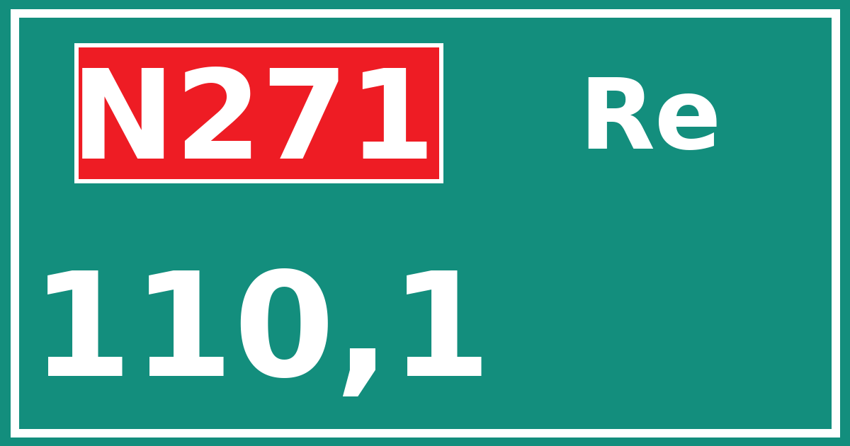 Hectometerbord N271 110,1 zijde Re