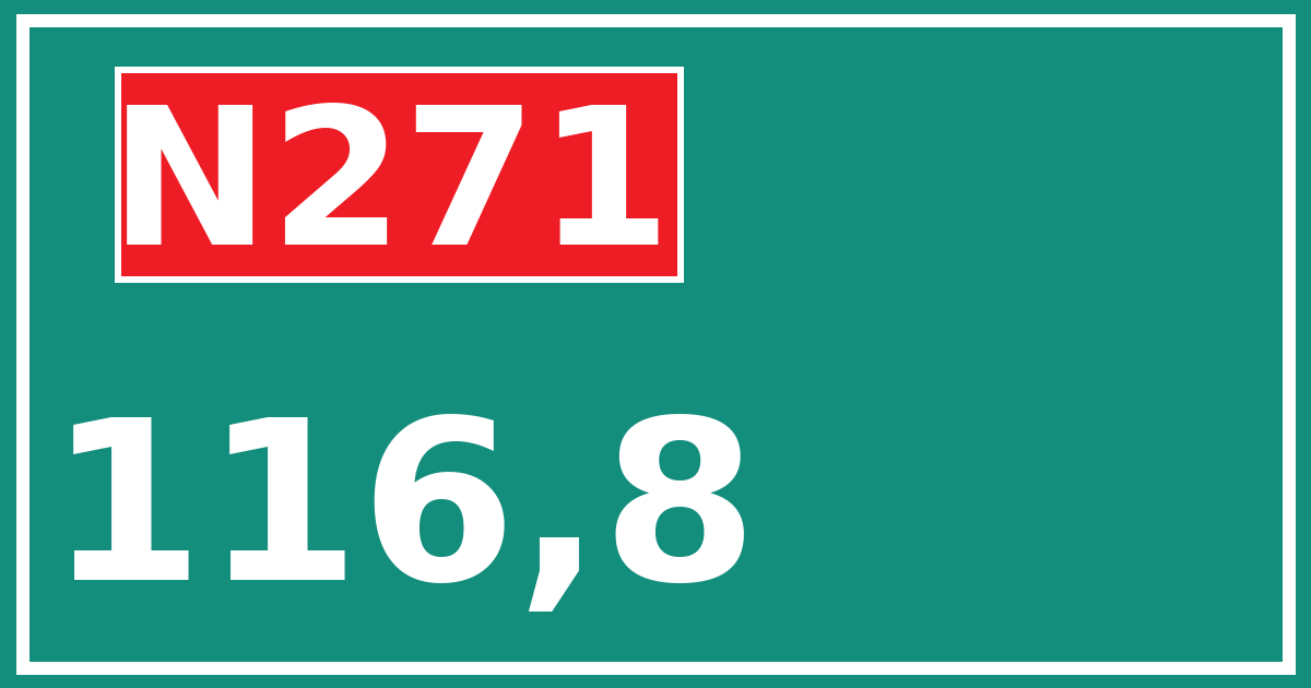 Hectometerbord N271 116,8