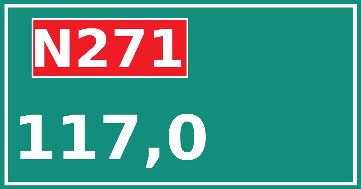 Hectometerbord N271 117,0