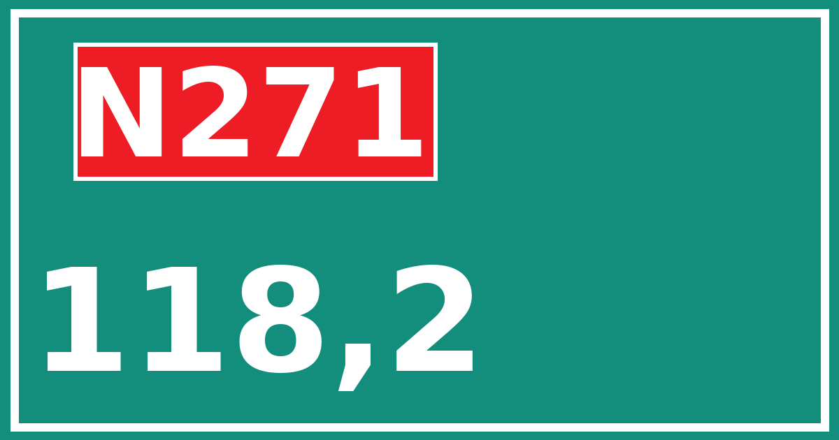 Hectometerbord N271 118,2
