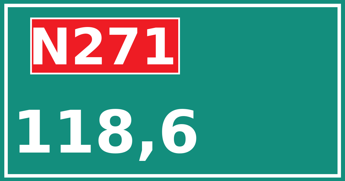 Hectometerbord N271 118,6