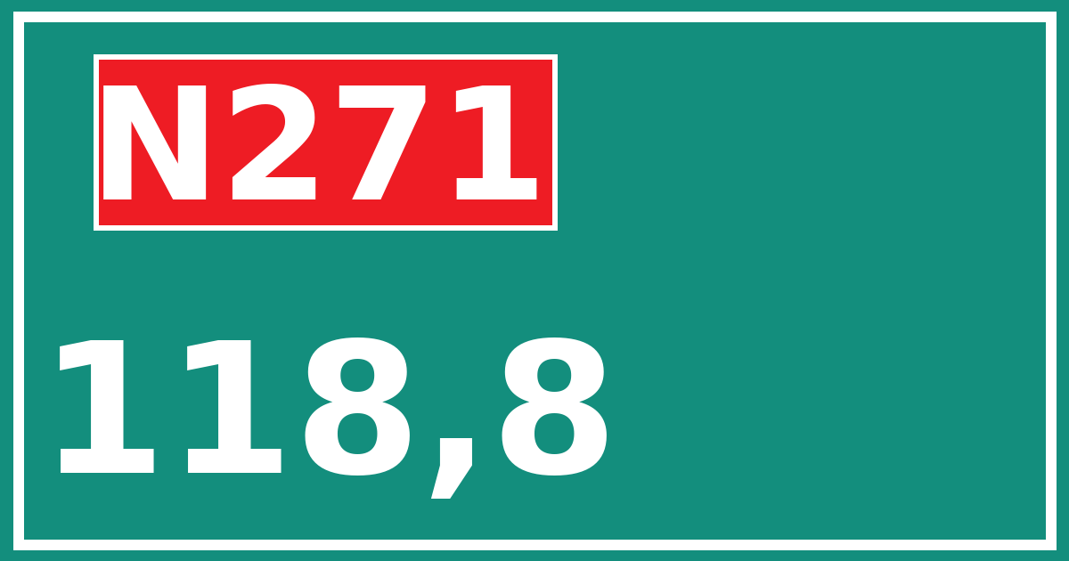 Hectometerbord N271 118,8
