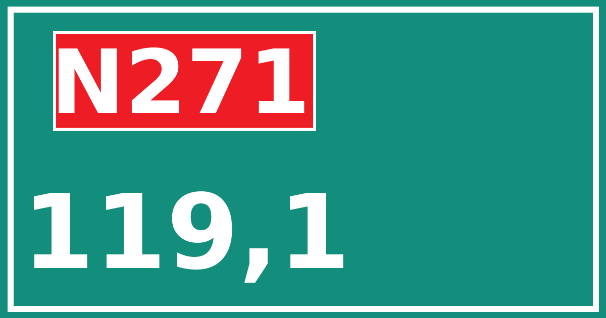 Hectometerbord N271 119,1