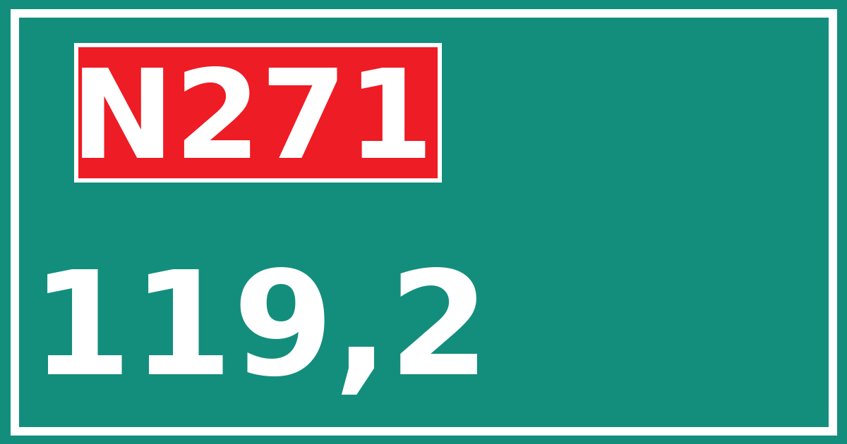 Hectometerbord N271 119,2