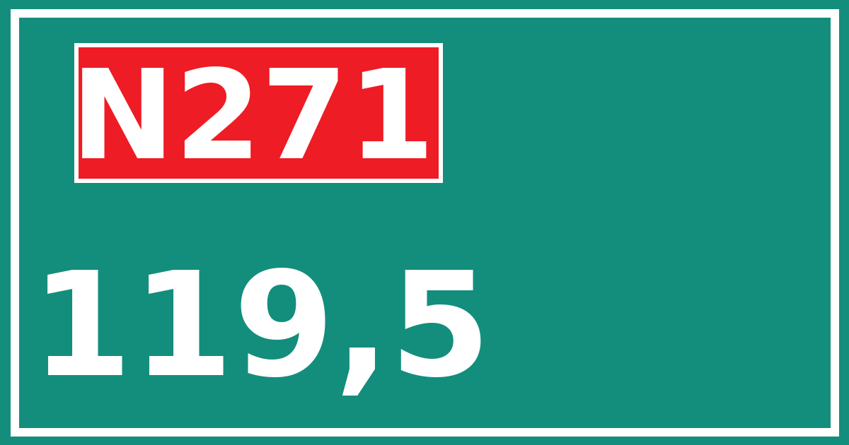 Hectometerbord N271 119,5