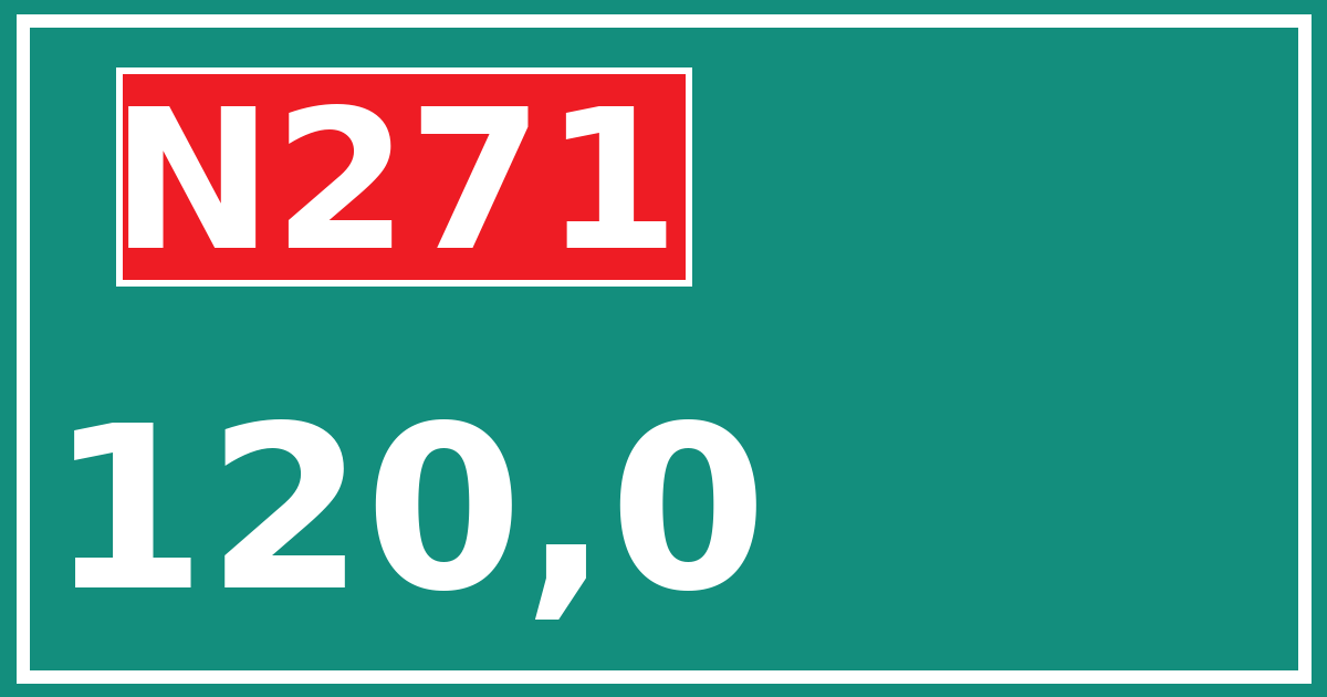 Hectometerbord N271 120,0