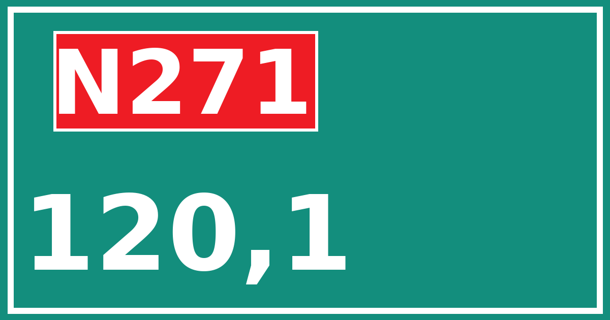 Hectometerbord N271 120,1