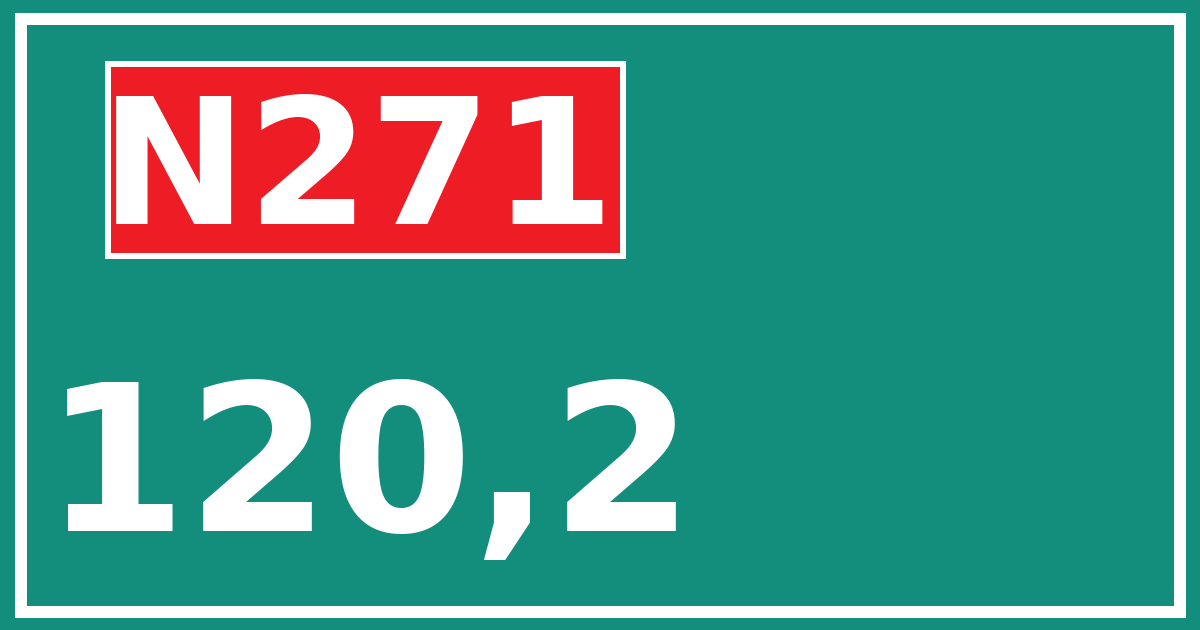 Hectometerbord N271 120,2
