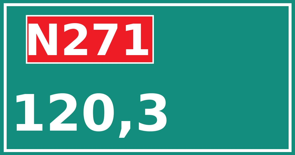 Hectometerbord N271 120,3