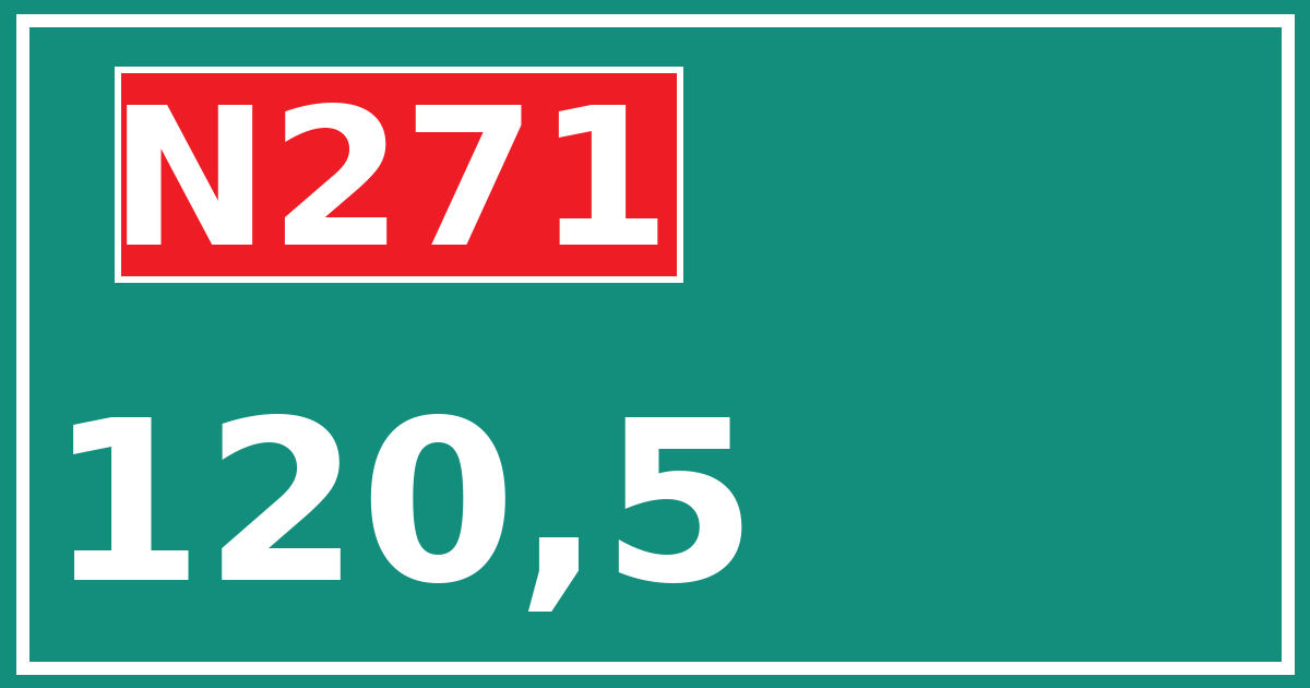 Hectometerbord N271 120,5