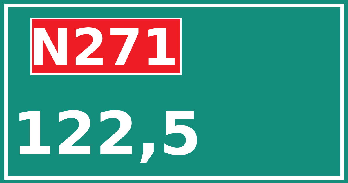 Hectometerbord N271 122,5