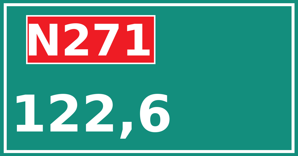 Hectometerbord N271 122,6